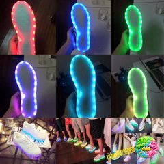 Giày Phát Sáng Trắng LED 7 Màu Chống Nước - Thời Trang Đôi Giày Độc Đáo Dành Cho Nam Nữ, Thích Hợp Cho Party và Sự Kiện