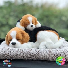 Mô Hình Chó Mèo Bông To Với Than Hoạt Tính Khử Mùi, Trang Trí Taplo Xe 28x20cm - Phụ Kiện Nội Thất Dễ Thương
