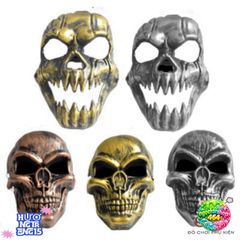 Mặt Nạ Đầu Lâu Kinh Dị Halloween - Phụ Kiện Hóa Trang Đáng Sợ Cho Nam & Nữ - Chất Liệu Bền Đẹp, Đủ Màu Sắc