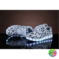 Giày Phát Sáng LED Nét Nhạc - Giày Thời Trang Nam Nữ 7 Màu Sắc Chống Nước, Phù Hợp Cho Tiệc, Sự Kiện, Gợi Ý Quà Tặng Thú Vị
