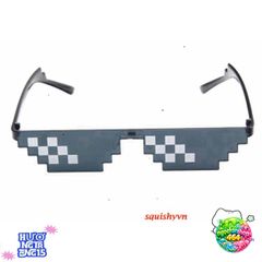 Kính Mắt Thug Life Pixelated Phong Cách Mosaic UV400 Dành Cho Nam Nữ - Kính Hip Hop Thời Trang Unisex
