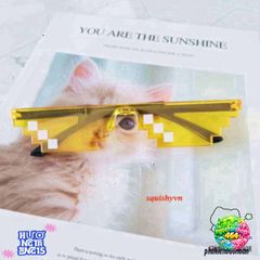 Kính Mắt Thug Life 6 Chấm Đen - Kính Mát Cá Tính Dành Cho Fan Hâm Mộ Streetwear, Phong Cách Thời Trang Nữ
