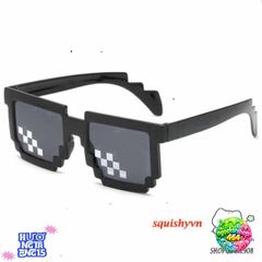 Kính Thug Life Minecraft Đen Chất Lượng Cao, Kính Chắn Bụi, Phong Cách Ngầu Lòi Thích Hợp Chụp Ảnh Nhóm