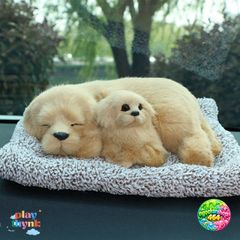 Thú Bông Chó Mèo Vàng Mượt Khử Mùi - Lõi Than Hoạt Tính Hút Ẩm Trang Trí Ô Tô Đáng Yêu và Dễ Thương