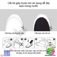 Lót Giày Tăng Chiều Cao Đệm Khí Cao Cấp - Thoáng Mát, Kháng Mùi, Phù Hợp Cho Nam Nữ, Điều Chỉnh 3-9cm