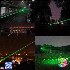 Đèn Laser PIN 303 Tia Xanh/Đỏ Sáng 5mW - Đèn Pin Laser Công Suất Lớn Siêu Sáng Kèm Bộ Sạc USB & Pin, Phạm Vi Chiếu Xa