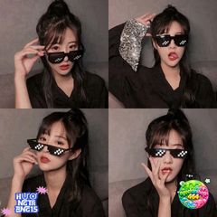 Kính Thug Life Phong Cách Retro - Kính Mát Chống UV Cho Tất Cả Giới Tính - Thời Trang Pixel Disco Nhảy Múa