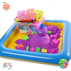 Bộ Đồ Chơi Cát Nặn Động Lực Vi Sinh PEACH Với Phao & Hộp Chân Chữ - Sáng Tạo Lâu Đài Cho Bé 3-11 Tuổi, An Toàn Và Không Độc Hại