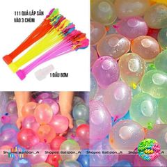 Bộ Bóng Nước 111 Quả - 3 Chùm Vòi Nước Cho Trò Chơi Ngoài Trời và Chụp Kỷ Yếu Bé Yêu