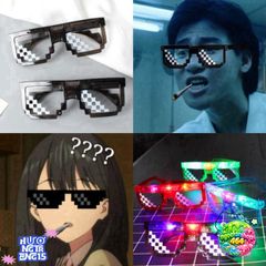 Kính Mắt LED 6 Chấm MineCRAFT Thuglife - Phong Cách Thời Trang Độc Đáo, Đèn Nhiều Màu Sắc, Hot Trend 2021