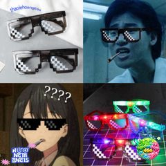 Kính Mát Gọng Vuông Thug Life Phát Sáng LED Thời Trang Hip Hop Cho Nam Nữ - Kính Mát Độc Đáo, Cá Tính, Hot Trend 2021