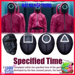 Mặt Nạ Cosplay Squid Game - Phụ Kiện Thời Trang Độc Đáo cho Halloween, Tiệc Hóa Trang và Sự Kiện Anime