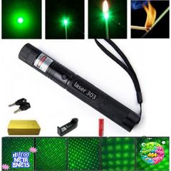 Bút Laser Đèn Laze 303 - Chiếu Sáng Cực Sáng Xanh/Đỏ, Tầm Xa 3km, Pin Sạc Miễn Phí, Phụ Kiện Thuyết Trình