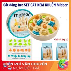 Cát Động Lực Mideer An Toàn Kèm Khuôn Dụng Cụ - Bộ Cát Trọng Lực Dẻo Tạo Hình Magic Sand Play cho Bé Hoạt Động Sáng Tạo
