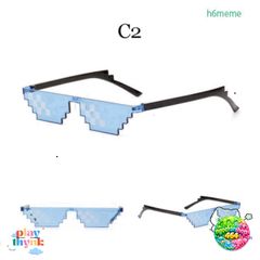 Kính Mát Vuông Thug Life Hài Hước Unisex - Phong Cách Hip Hop Thời Trang Cho Nam Nữ