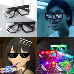 Kính Thuglife 6 Chấm MINECRAFT LED Nhiều Màu Sắc - Kính Mắt Thời Trang Độc Đáo Dành Cho Người Sáng Tạo