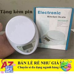 Cân Điện Tử Mini 5kg Độ Chính Xác Cao - Cân Tiểu Ly Nhà Bếp Định Lượng 1g-5kg với Màn Hình LCD và Pin Tặng Kèm