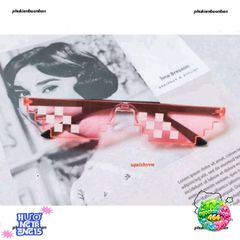 Gọng Kính Thug Life 8-Bit - Phụ Kiện Thời Trang Cá Tính Cho Gamer, Chống Tia UV, Quà Tặng Độc Đáo Ngày Valentine