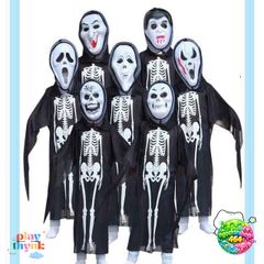 Mặt Nạ Halloween Ma Trắng - Phụ Kiện Hóa Trang Lễ Hội Cho Người Lớn và Trẻ Em, Đẹp và Độc Đáo