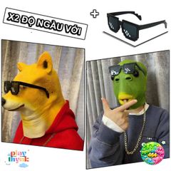 Mặt Nạ Halloween Phù Thủy Đầu Cá Xanh - Silicone Không Độc Hại, Hóa Trang Quái Vật Vui Nhộn, Đạo Cụ Cosplay