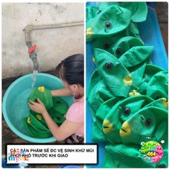 Mặt Nạ Halloween Phù Thủy Đầu Cá Xanh - Silicone Không Độc Hại, Hóa Trang Quái Vật Vui Nhộn, Đạo Cụ Cosplay