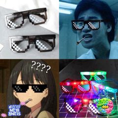 Kính Mắt LED 6 Chấm Thuglife MINECRAFT - Thời Trang Sắc Màu Độc Đáo, Phù Hợp Nam Nữ, Hot Trend 2021