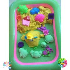 Bộ Đồ Chơi Cát Động Lực Cho Bé - 28 Chi Tiết Phao, Khuôn & Cát Đủ Màu Sáng Tạo Trí Tưởng Tượng Ắc Quy Tình Yêu Trẻ Em