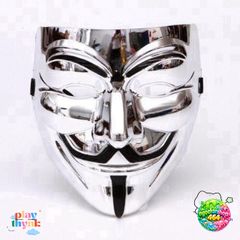 Mặt Nạ Hacker Anonymous Độc Đáo 4 Màu Vàng Bạc Đen Trắng - Phụ Kiện Hóa Trang Halloween Cosplay