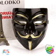 Mặt Nạ Hacker Anonymous Độc Đáo 4 Màu Vàng Bạc Đen Trắng - Phụ Kiện Hóa Trang Halloween Cosplay