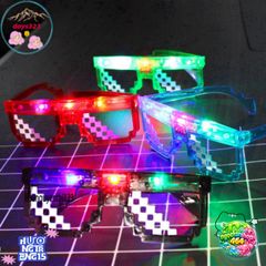 Kính Mắt LED MINECRAFT 6 Chấm Thuglife - Thiết Kế Thời Trang Độc Đáo, Ánh Sáng Rực Rỡ, Phong Cách Cool Ngầu