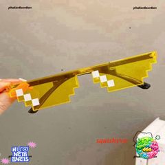 Kính Thug Life 6 Chấm Đa Sắc - Kính Mắt Thời Trang Siêu Ngầu Cho Game Thủ và Fan Minecraft