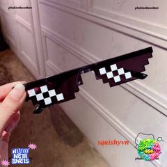 Kính Thug Life 6 Chấm Đa Sắc - Kính Mắt Thời Trang Siêu Ngầu Cho Game Thủ và Fan Minecraft