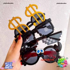 Kính Mắt Thug Life Thời Trang Cá Tính Dân Chơi - Đậm Chất Mine Craft, Bảo Vệ Mắt, Kiểu Dáng Siêu Ngầu, Gọng Nhựa PC Nhẹ, Phù Hợp Mọi Khuôn Mặt
