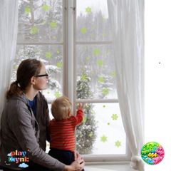Miếng Dán Cửa Sổ Bông Tuyết Phát Sáng Tự Động Asp17 - Trang Trí Nhà Cửa Độc Đáo, Chất Liệu PVC Chống Nước