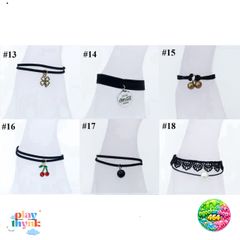 Vòng Chân Dây Chuyền Choker VYJ-5800T - Phong Cách Nhật Bản, Hàn Quốc, Châu Âu, Mỹ - Chất Liệu Hợp Kim và Da Nhung