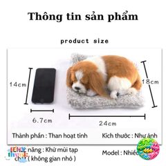 Thú Bông Khử Mùi Ô Tô Than Hoạt Tính Chính Hãng - Phụ Kiện Trang Trí Taplo Ô Tô Gấu Trúc, Poodle, Huski, Cat