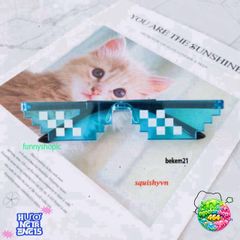 Kính Mát Thug Life và Minecraft - Kính Râm Thời Trang Siêu Ngầu Cho Nam Nữ, Chất Lượng Cao, Bảo Vệ UV