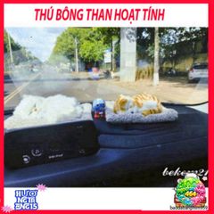 Khử Mùi Ô Tô An Toàn - Thú Bông Mèo Lông Mượt Lọc Khí Với Than Hoạt Tính - Phụ Kiện Trang Trí Xe Hơi Độc Đáo