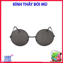 Mắt Kính Phong Cách Tròn Thầy Bói - Gọng Đen Vàng Bạc Thời Trang Cao Cấp Cho Nam Nữ, Kính Mát Chống UV, Mẫu Mới 2023