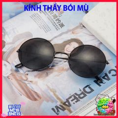 Mắt Kính Phong Cách Tròn Thầy Bói - Gọng Đen Vàng Bạc Thời Trang Cao Cấp Cho Nam Nữ, Kính Mát Chống UV, Mẫu Mới 2023