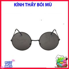 Mắt Kính Phong Cách Tròn Thầy Bói - Gọng Đen Vàng Bạc Thời Trang Cao Cấp Cho Nam Nữ, Kính Mát Chống UV, Mẫu Mới 2023