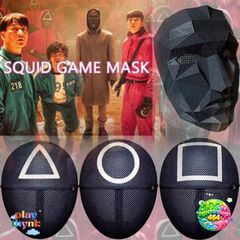 Mặt Nạ Squid Game Halloween - Trò Chơi Con Mực, Đồ Chơi Lễ Hội, Chất Liệu An Toàn, Thoải Mái Cho Người Lớn & Trẻ Em