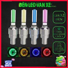Bộ 2 Đèn LED Trang Trí Nắp Van Bánh Xe Máy, Xe Đạp - Ánh Sáng Rực Rỡ, Tự Động Bật Tắt, Nhiều Màu Sắc Tùy Chọn