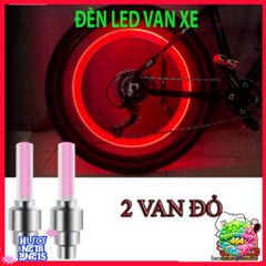 Bộ 2 Đèn LED Trang Trí Nắp Van Bánh Xe Máy, Xe Đạp - Ánh Sáng Rực Rỡ, Tự Động Bật Tắt, Nhiều Màu Sắc Tùy Chọn