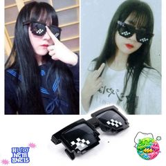 Kính Mát Thug Life Oversized - Phụ Kiện Thời Trang Đậm Chất Gamer, Chống Tia UV, Dành Cho Nam Nữ, Siêu Ngầu Màu Đen