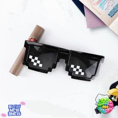 Kính Mát Thug Life Oversized - Phụ Kiện Thời Trang Đậm Chất Gamer, Chống Tia UV, Dành Cho Nam Nữ, Siêu Ngầu Màu Đen