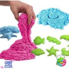 Bộ đồ chơi cát động lực cho bé - Bể nặn cát 40cm kèm 800g cát và 10 khuôn tạo hình sáng tạo cho trẻ em