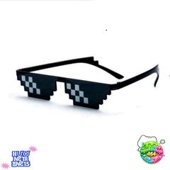 Kính Thug Life 6 Chấm Minecraft - Kính Mát Bảo Vệ Chống Bụi Cute và Ngầu, Phong Cách 8Bit cho Nam Nữ