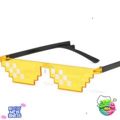 Kính Thug Life 6 Chấm Minecraft - Kính Mát Bảo Vệ Chống Bụi Cute và Ngầu, Phong Cách 8Bit cho Nam Nữ
