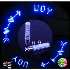 Bộ 2 Đèn Gắn Van Xe Tạo Chữ LED Cho Xe Máy & Xe Đạp - Hiệu Ứng Ánh Sáng Khi Chạy, Mã MSV57